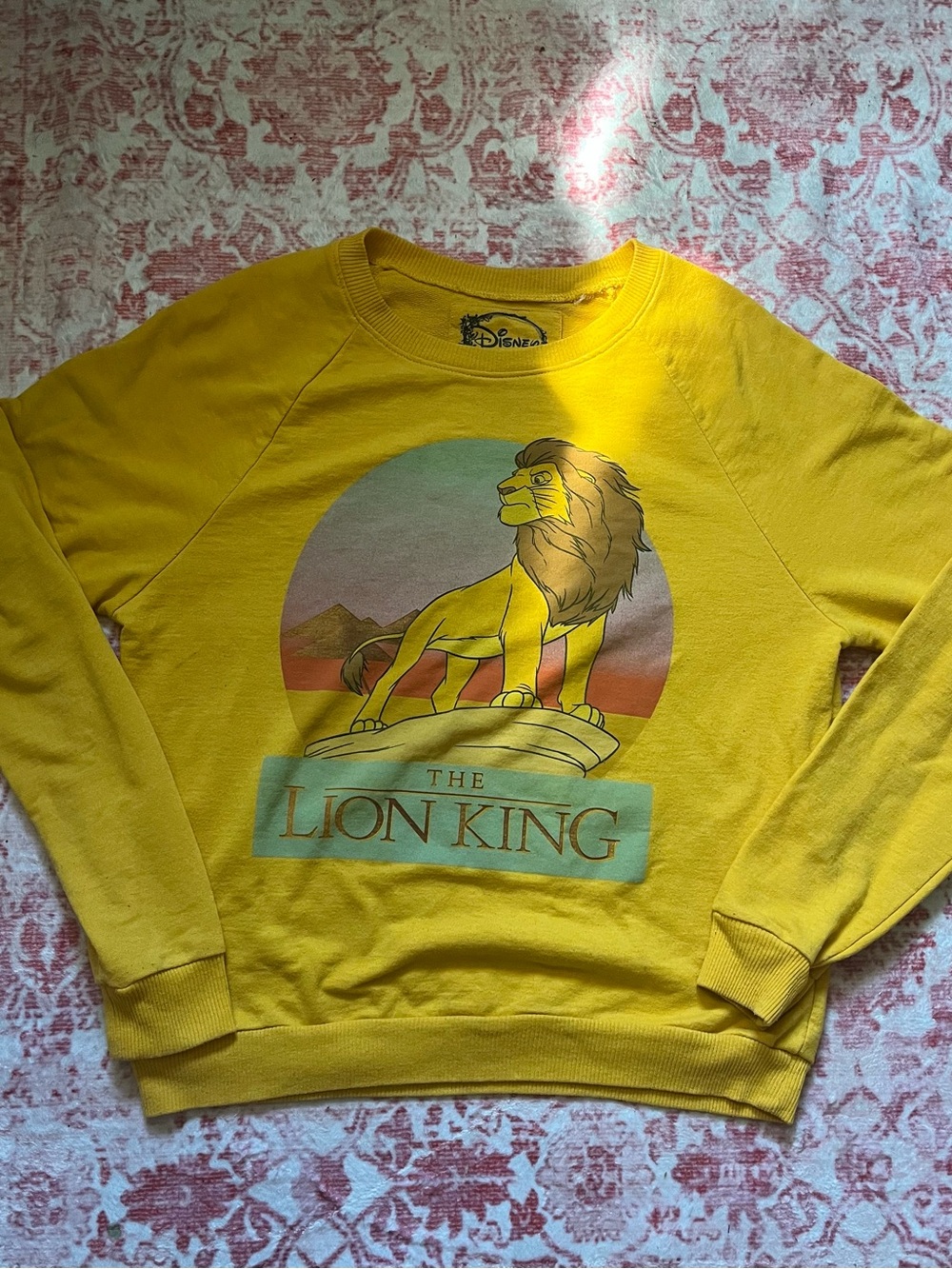 Disney Lion King Yellow Graphic Crewneck Sweatshirt